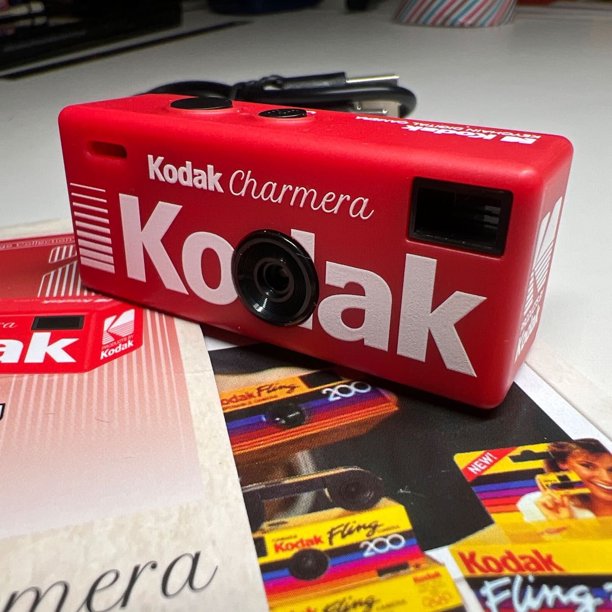 Kodak Charmera キーチェーンデジタルカメラ 1987 レッド TYPE 02 新品