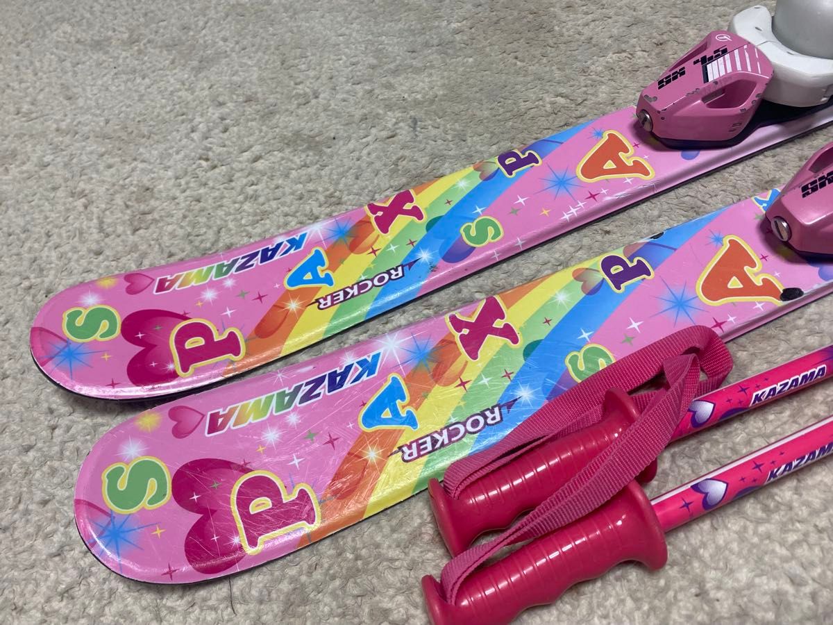 kazamaジュニア106cm ブーツ21cm 80cmスキーセット キッズ 子供用