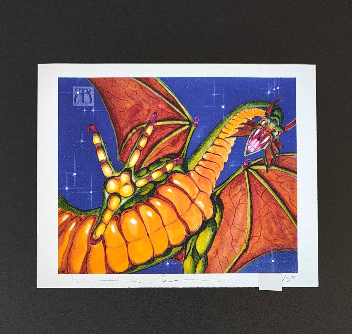 直筆サイン入りアートプリント MTG シヴ山のドラゴン Shivan Dragon