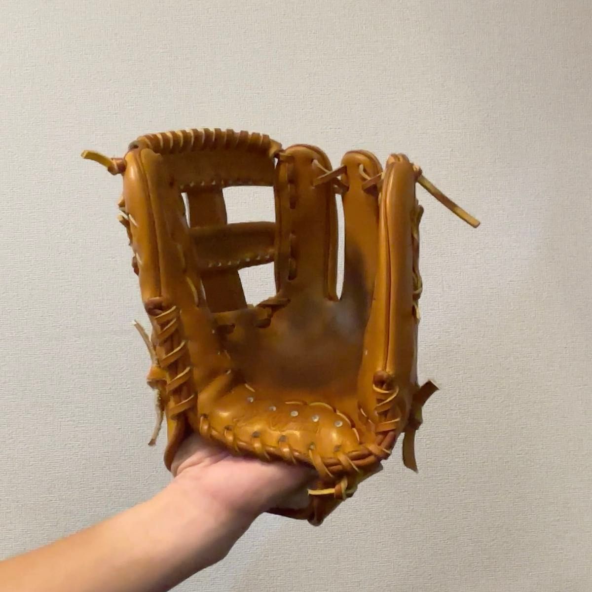 1132 ミズノプロ キップレザー ハガジャパン 極美品 硬式 外野手 左