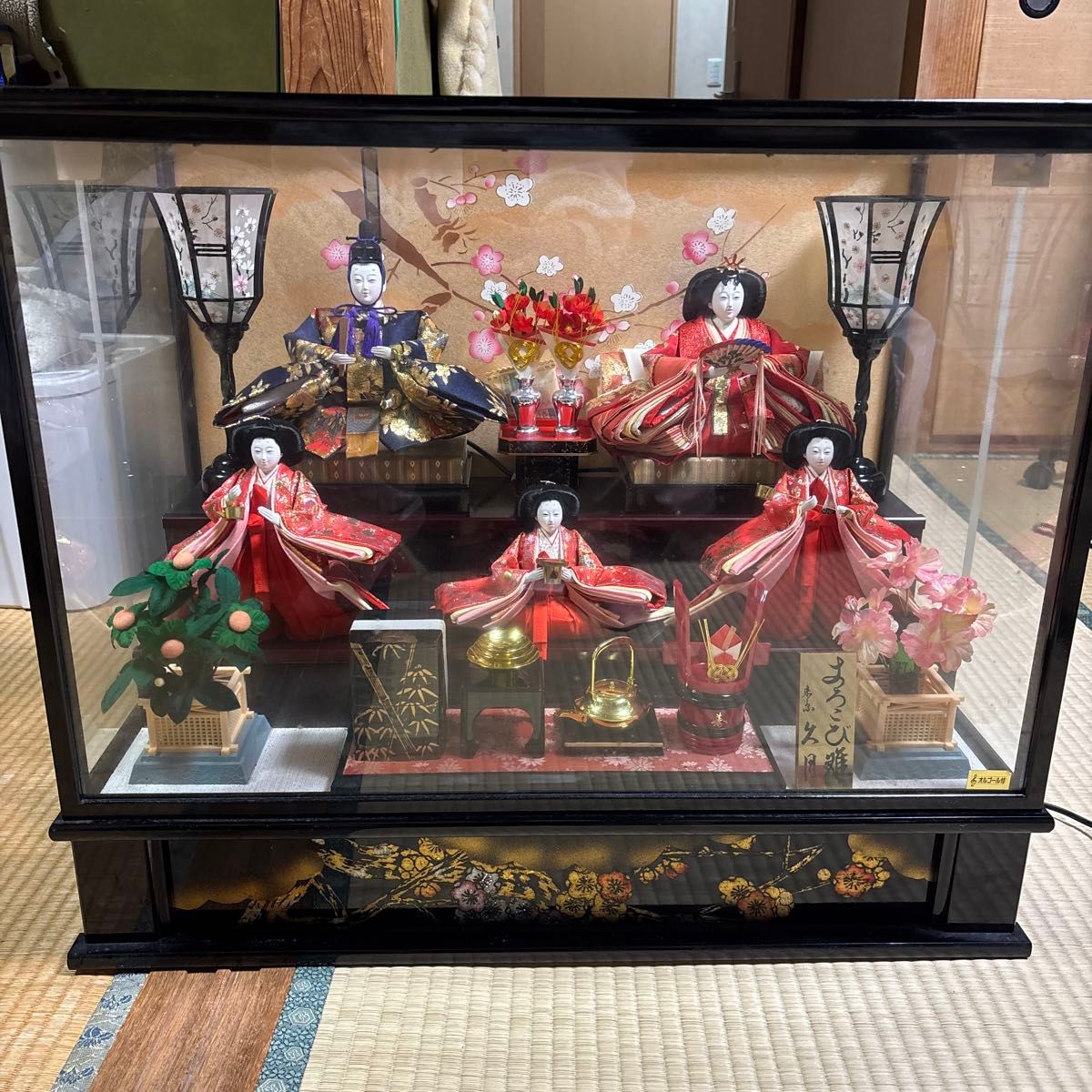 雛人形 ひな人形 ガラスケース入り お雛様 桃の節句 オルゴール 久月