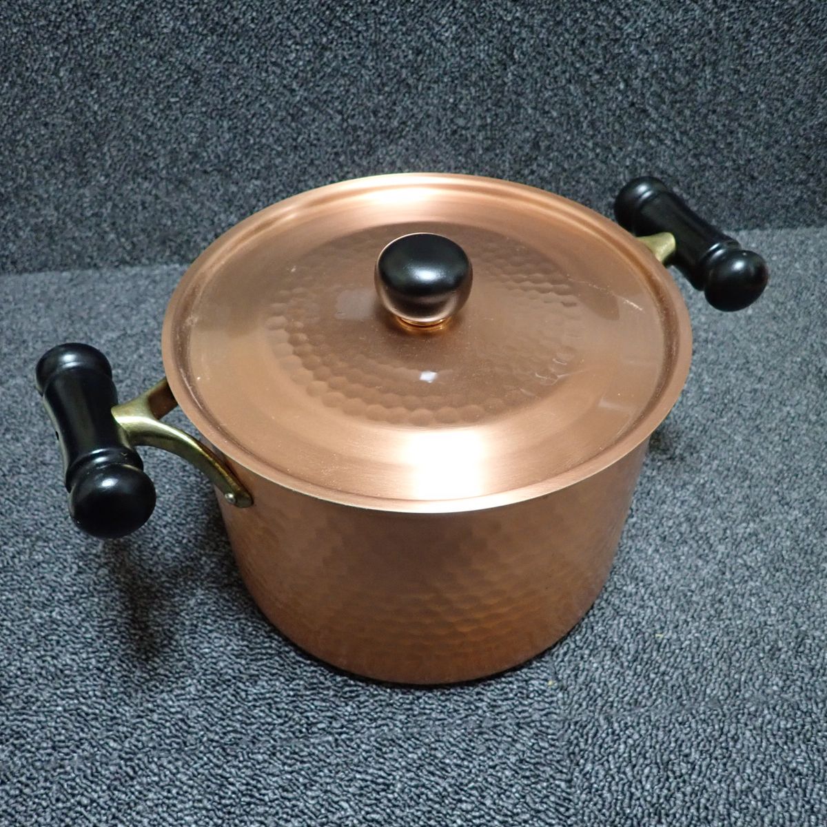 新光金属 COPPER100 両手鍋 銅鍋 22cm 半寸胴鍋 IH対応 中古