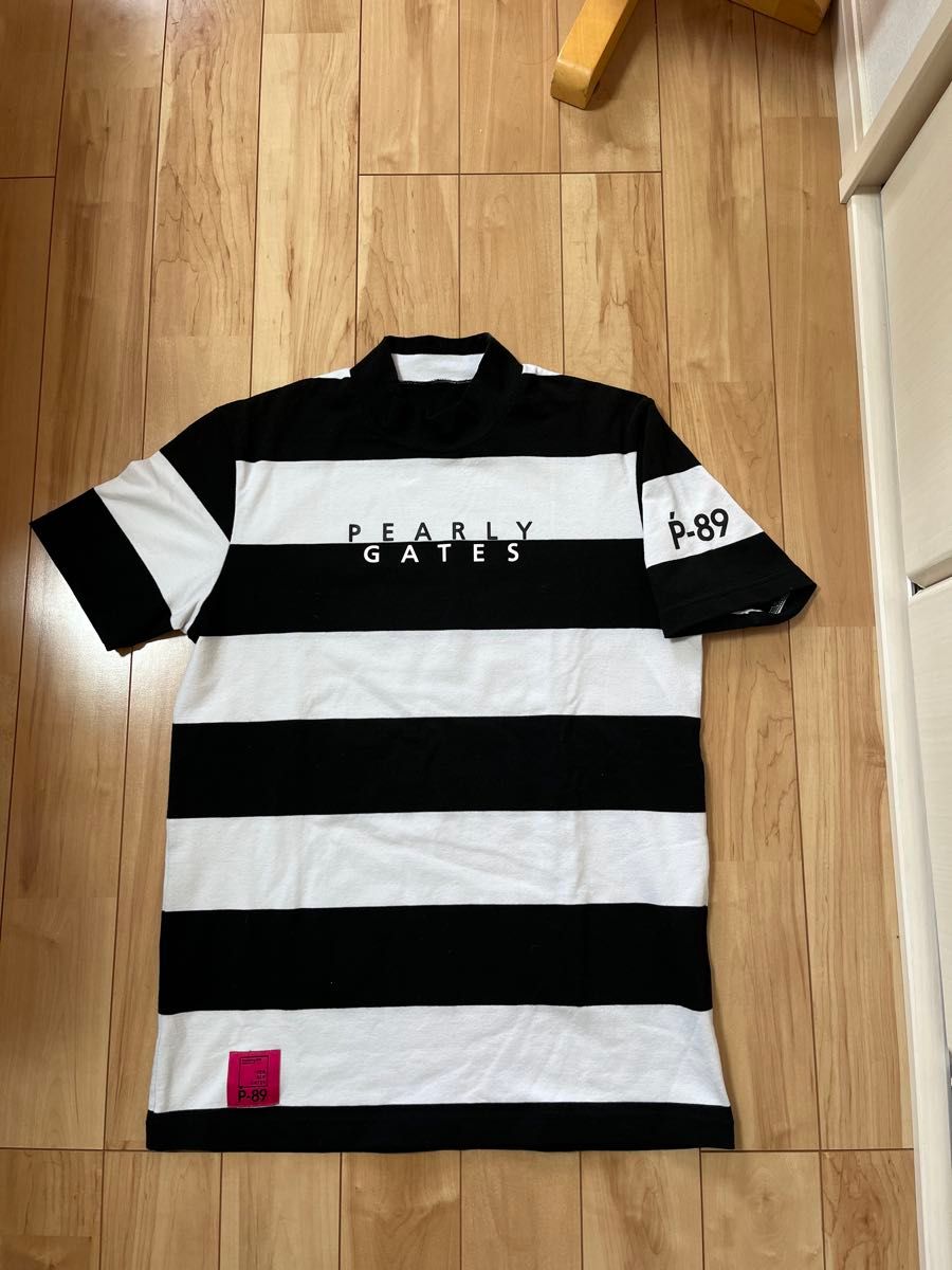 近年モデル 人気 パーリーゲイツ ハイネックモック半袖シャツ サイズ5