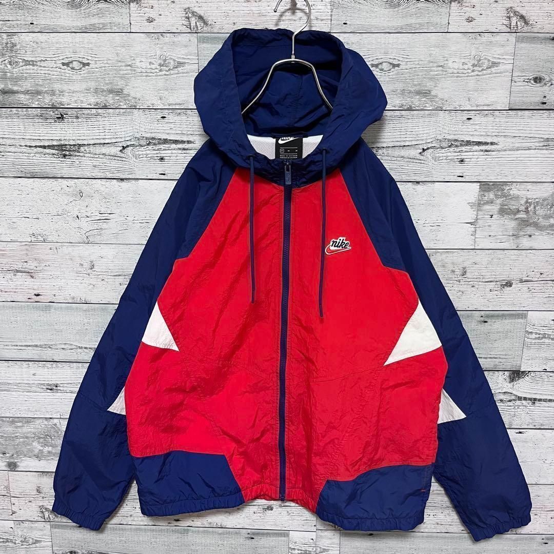 888【美品】ナイキ 刺繍 ロゴ ワンポイント ナイロンジャケット 人気