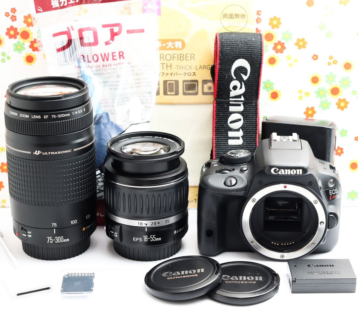 Canon kiss x7 スマホ転送 超小型・軽量 超望遠ダブルレンズ付き