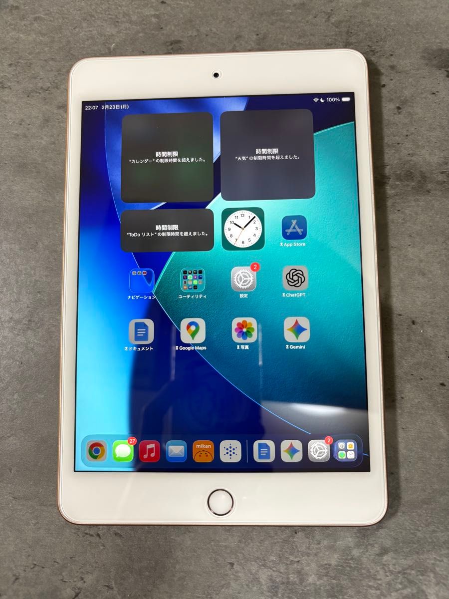 iPad Mini 第5世代 Wi-Fiモデル 64GB ローズゴールド FUQY2J/A A2133