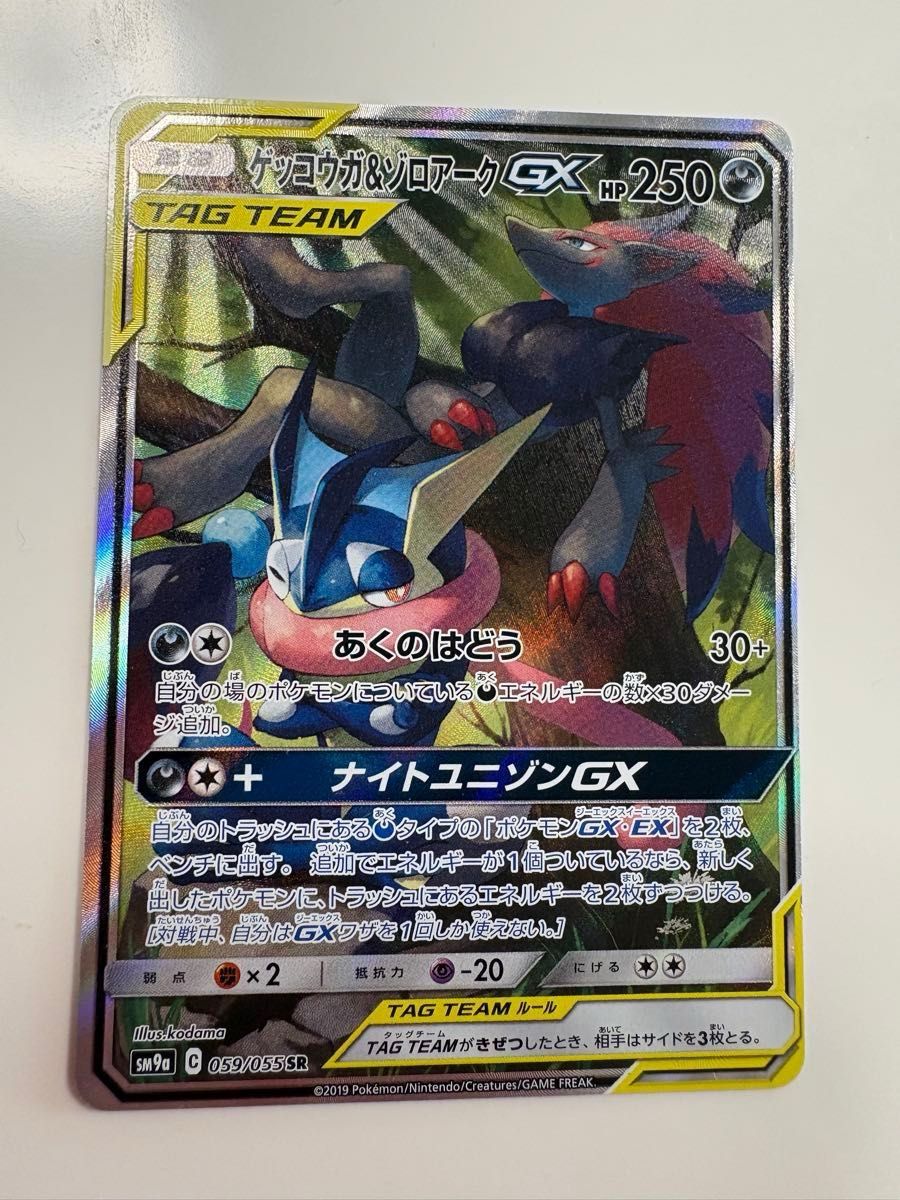 ポケモンカード ゲッコウガ&ゾロアークGX SR SM9a 059/055【SA