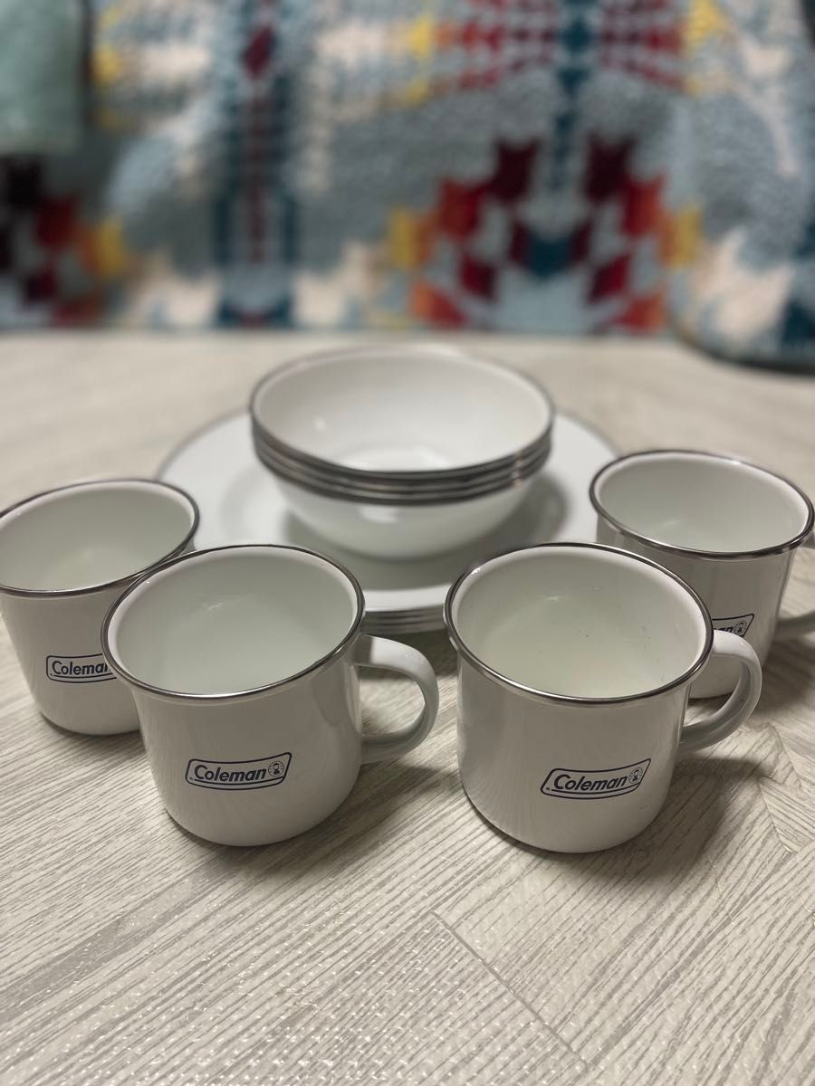 Coleman コールマン ホーロー食器セット マグカップ ボウル プレート