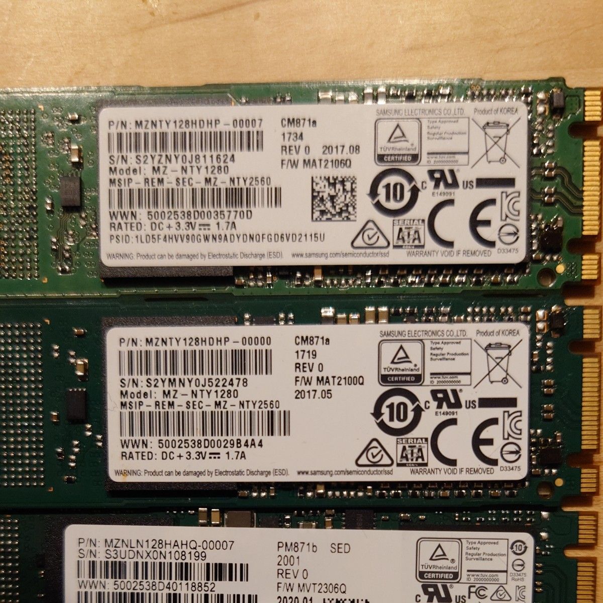 ➁-WA554-SAMSUNG SATA M.2 128GB SSD 4点 楽天市場】中古 PCパーツ