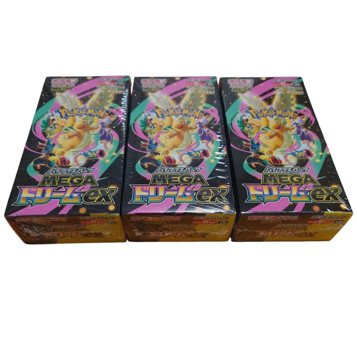 ポケモンカードゲーム MEGA メガドリームex シュリンク付き 3 box