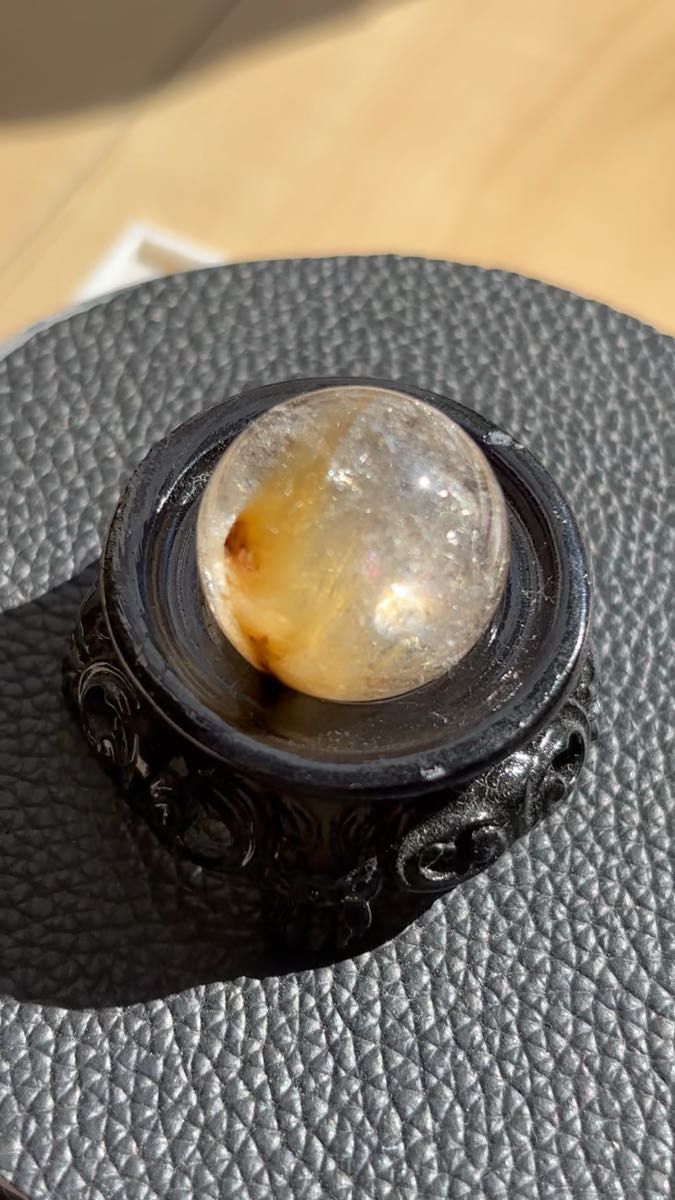 ルチルクォーツ 丸玉 スフィア 虹入り 天然石 C｜Yahoo!フリマ（旧