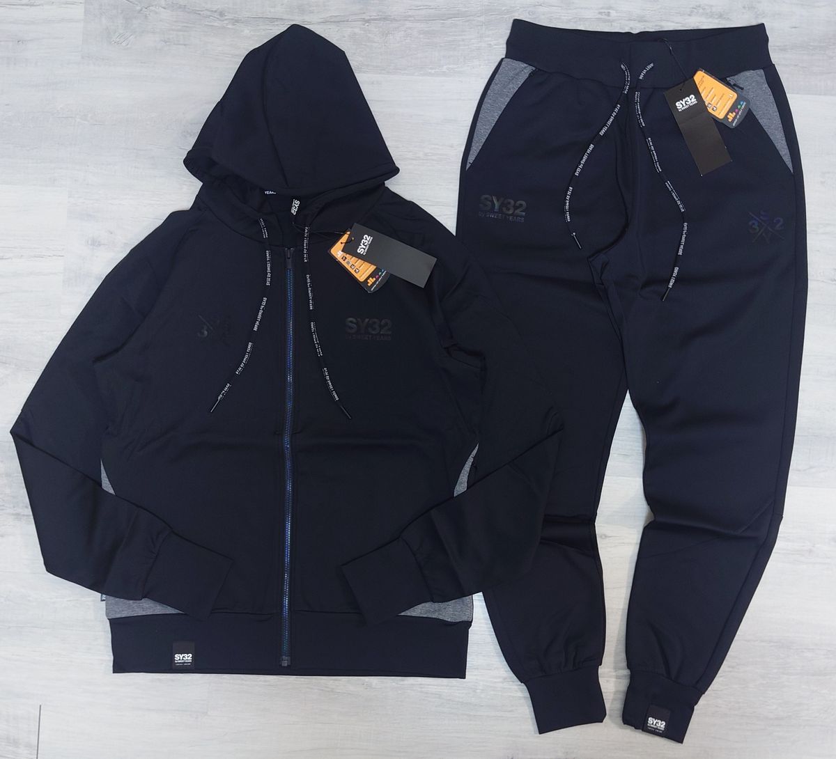 新品Lサイズ 定価63 800円 ダブルニット 上下セット SY32 パーカー