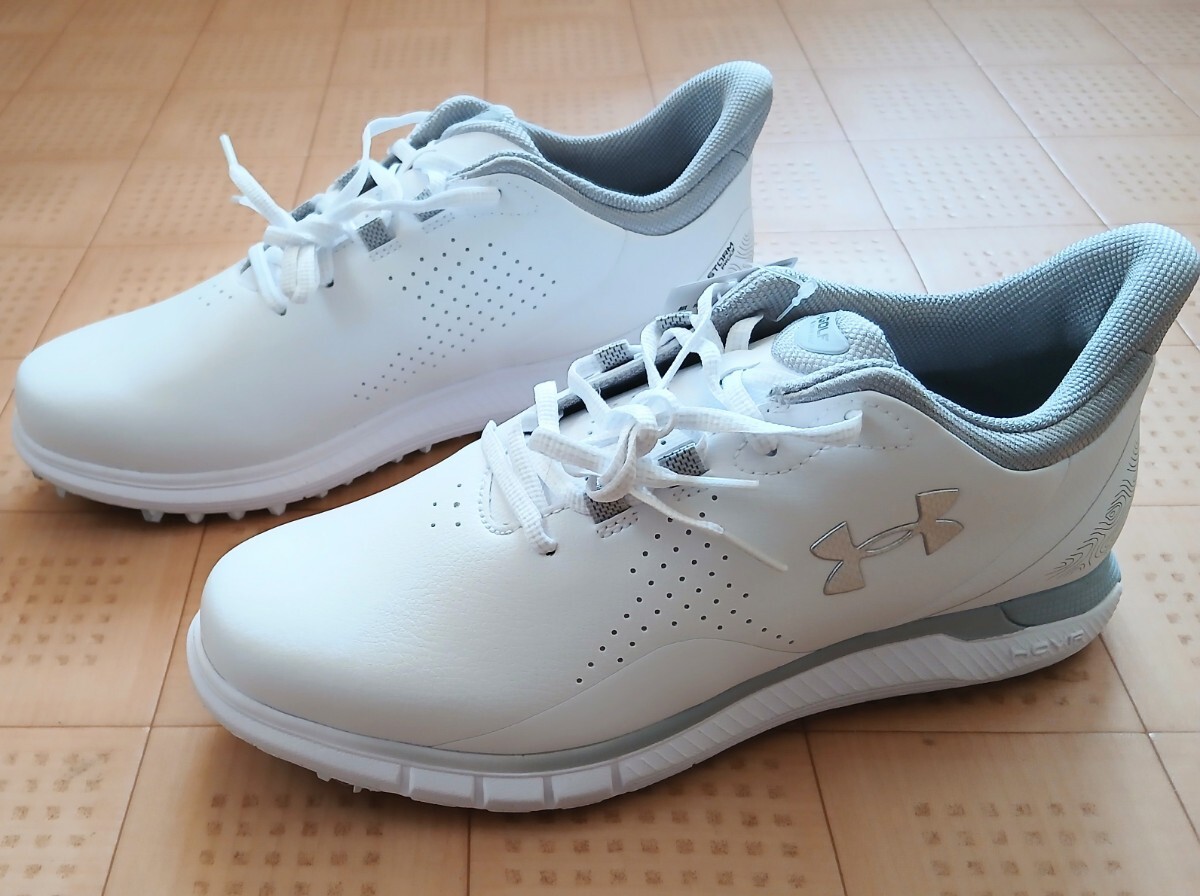 即決新品 UNDER ARMOUR GOLF ゴルフシューズ ホワイト 26 5㎝ アンダー