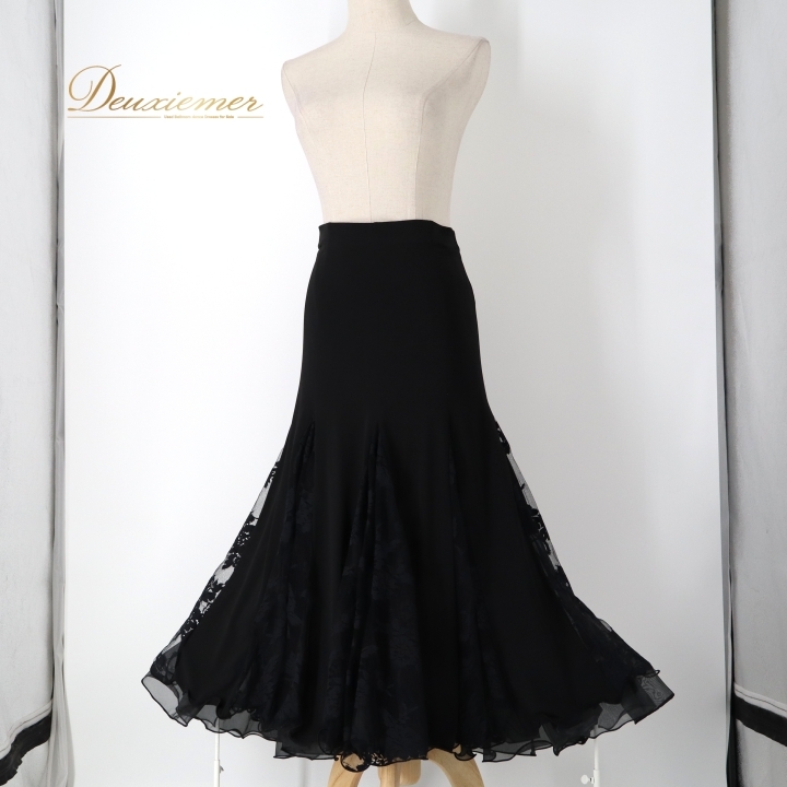 社交ダンス 衣装 スカート ブラック系 タカダンス TAKA DANCE レッスン