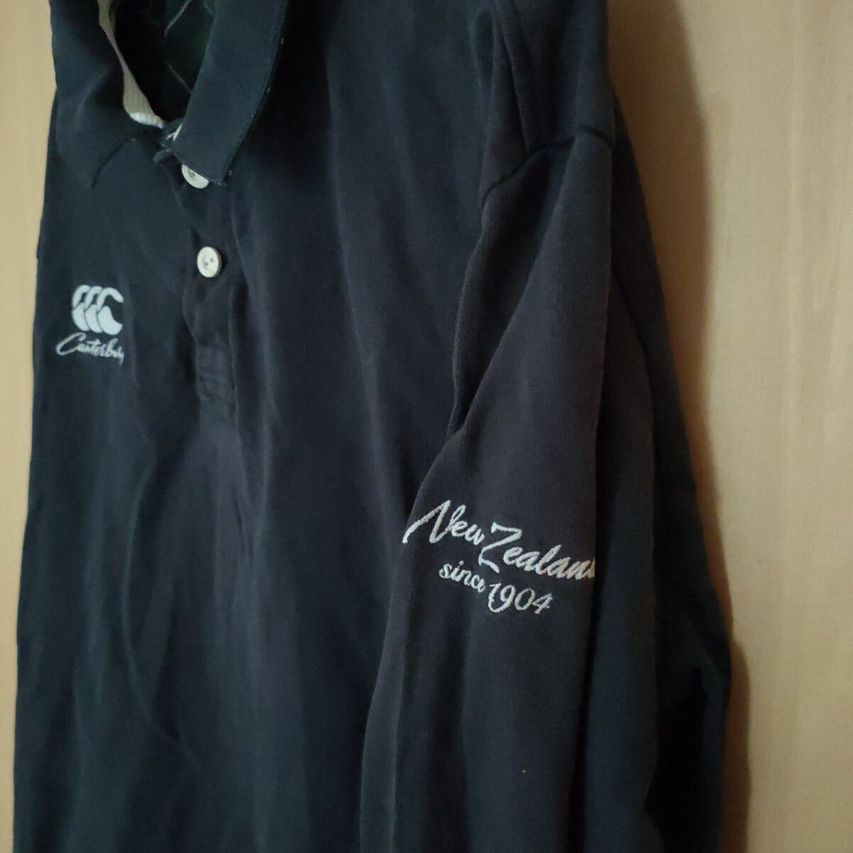 カンタベリー 長袖 ラガーシャツ ポロシャツ ネイビー XL Canterbury