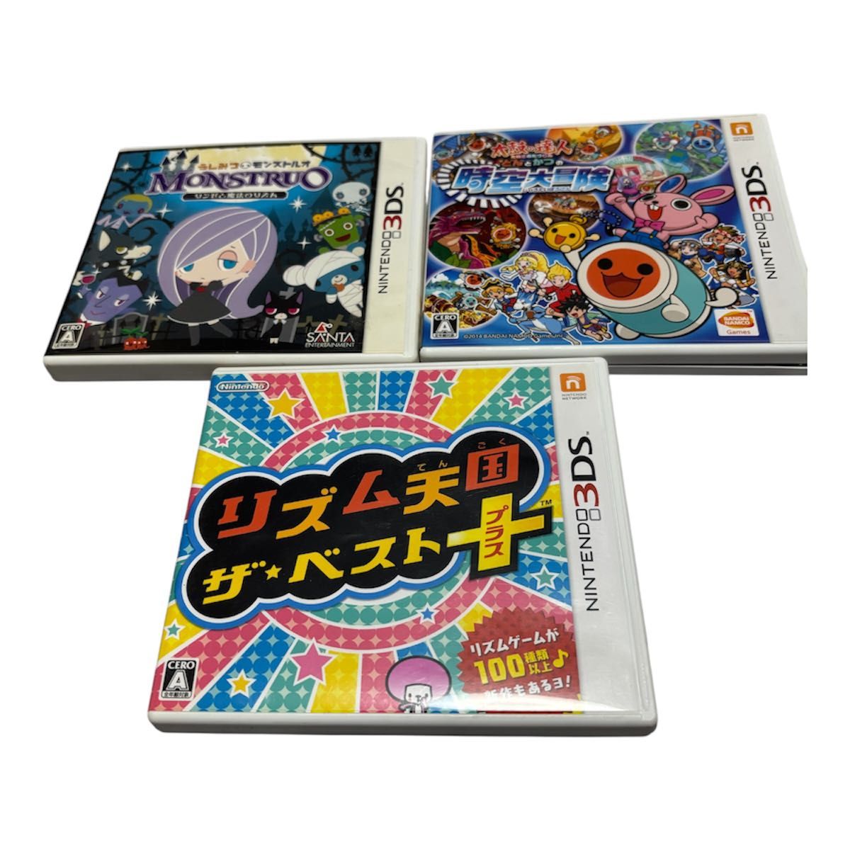 ニンテンドー3DS ソフト 3本セット リズム天国 太鼓の達人 MONSTRUO