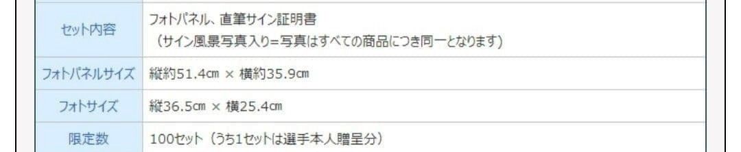 中日ドラゴンズ ダヤン・ビシエド 100号ホームラン記念直筆サイン入り