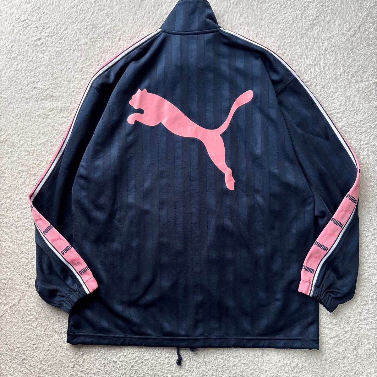 美品】PUMA トラックジャケット ワンポイントロゴ刺繍 ビッグプリント