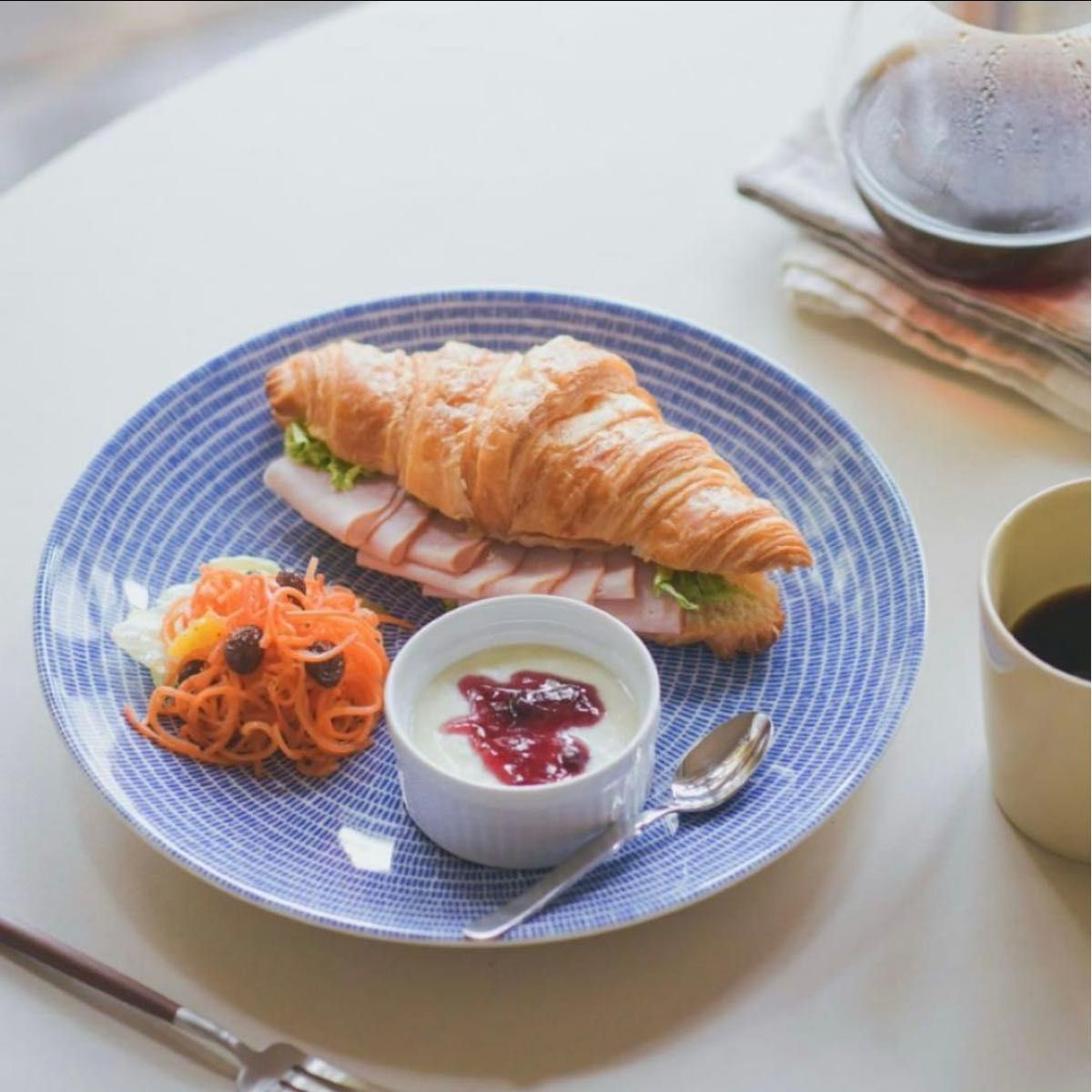 旧ロゴ 新品ARABIA 24h Avec プレート 20cm ブルー｜Yahoo!フリマ（旧