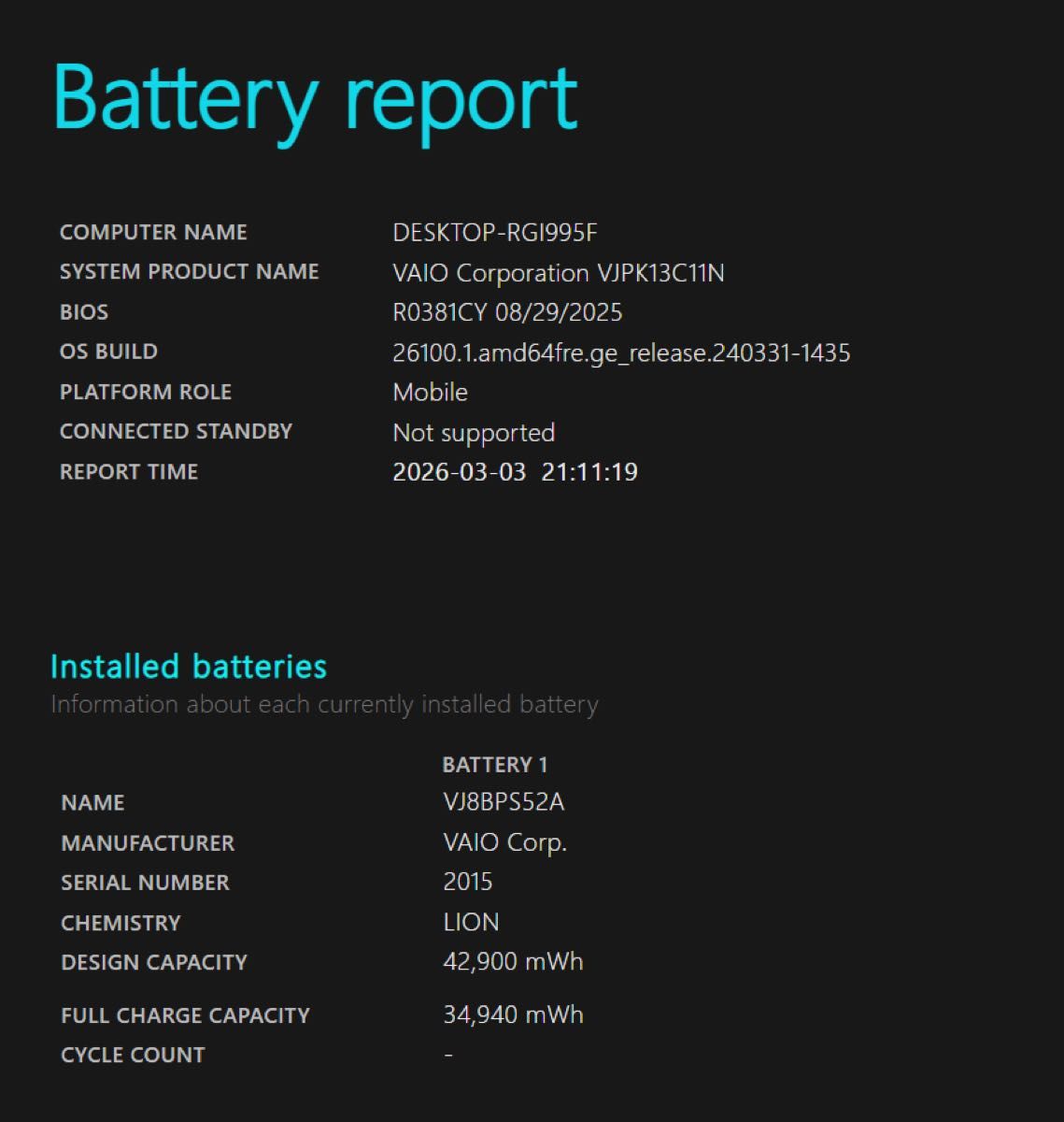 美品】【バッテリー良好】 VAIO PRO PK i5第10世代 8GB SSD256GB