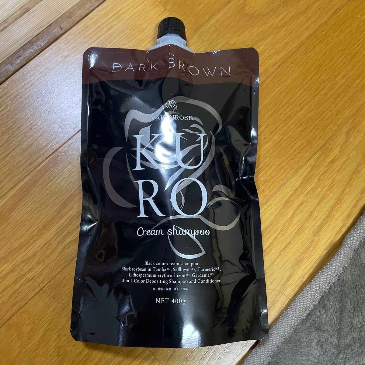 VALANROSE KUROクリームシャンプー ダークブラウン 400g 白髪染め