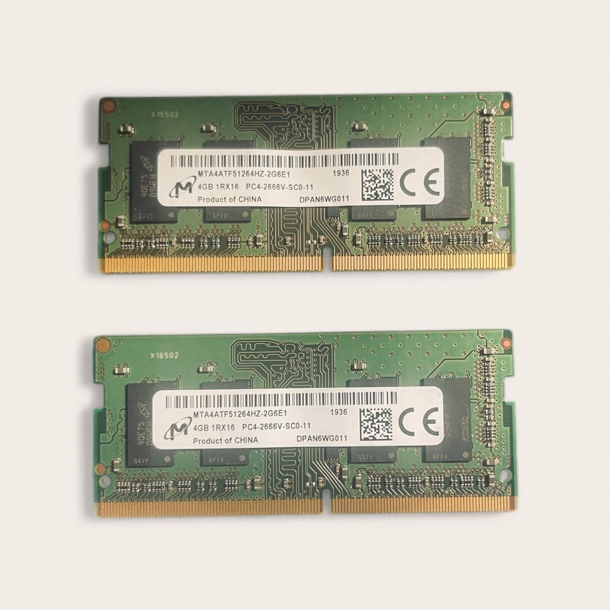 送料無料【8GB(4GB×2)】Micron DDR4-2666 PC4-2666V ノートPC用メモリ