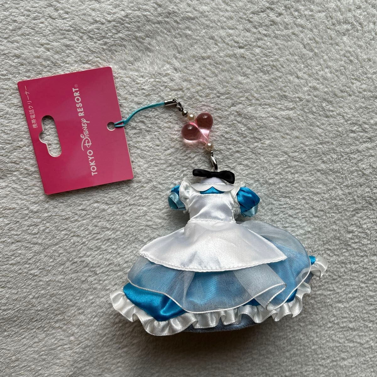 東京ディズニーリゾート アリス 携帯電話クリーナー ドレス ストラップ
