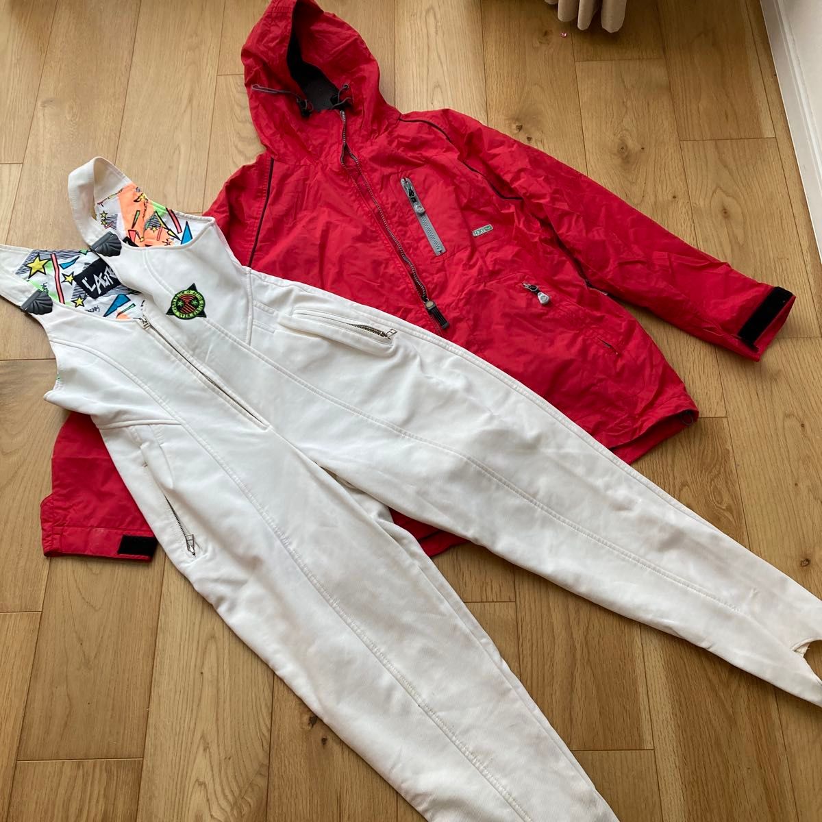 ロキシー スキーウェア スノーボードウェア 上下セット レッド