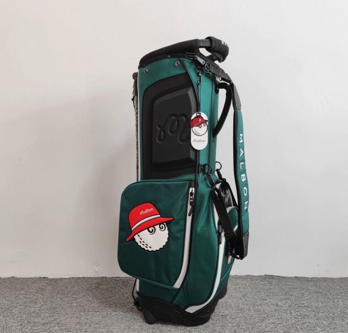 Malbon マルボンゴルフ キャディバッグ 緑スタンド式ゴルフバッグ 軽量