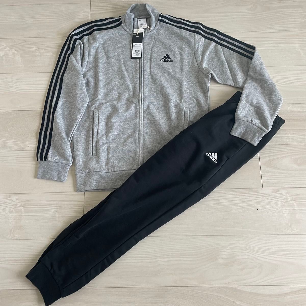 adidas アディダス ジャージ 上下 セットアップ 灰×黒 人気 2XL 未使用