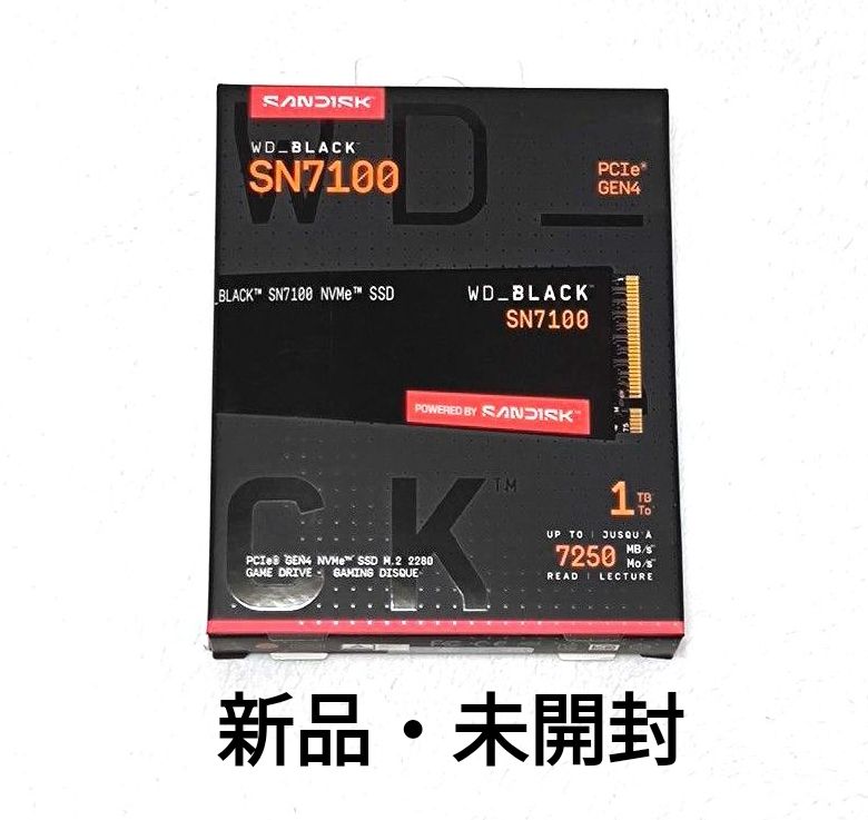 新品・未開封 WD BLACK SN7100 NVMe SSD 1TB PCIe Gen4｜Yahoo!フリマ