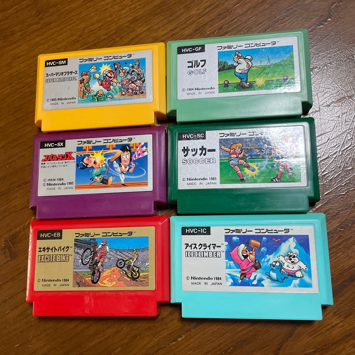 ファミコンソフト スーパーマリオブラザーズなど任天堂初期絵柄6本