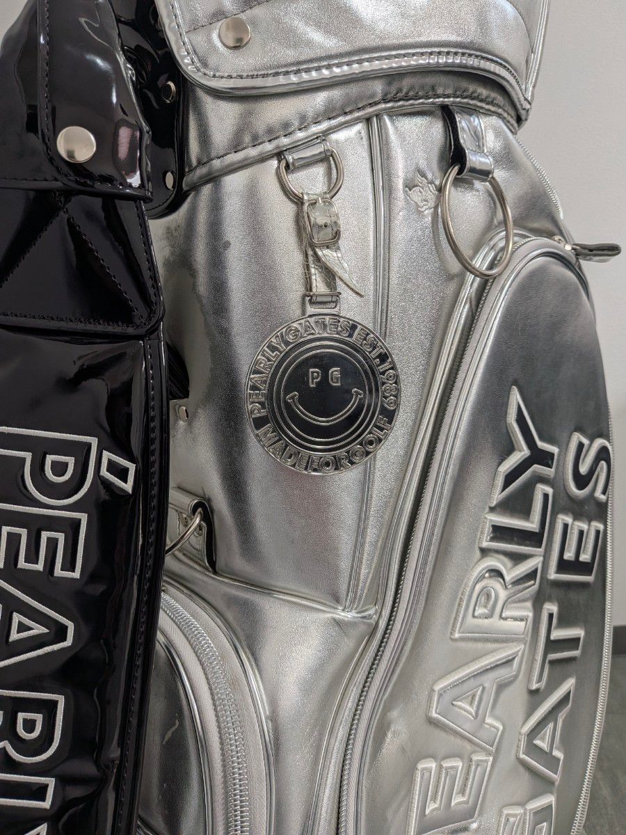 PEARLY GATES パーリーゲイツ キャディバッグ シルバー ゴルフバッグ