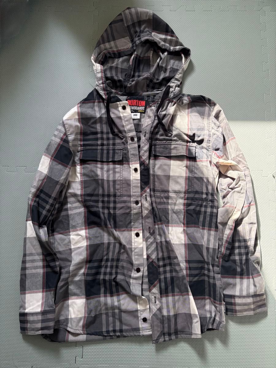 バートン スノーボード 春ウェア L パーカー チェック ネルシャツ