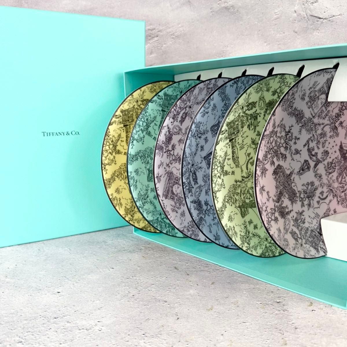 TIFFANY&CO ボーンチャイナ 6枚セット プレート お皿 ティファニー