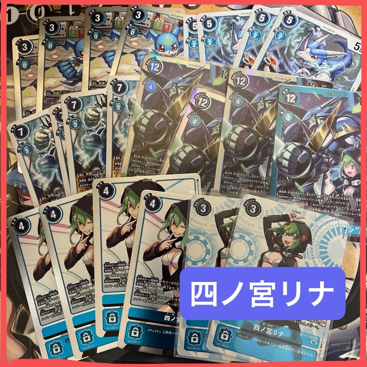 四ノ宮リナ ブイモン アルフォースブイドラモン デジカ デジモンカード