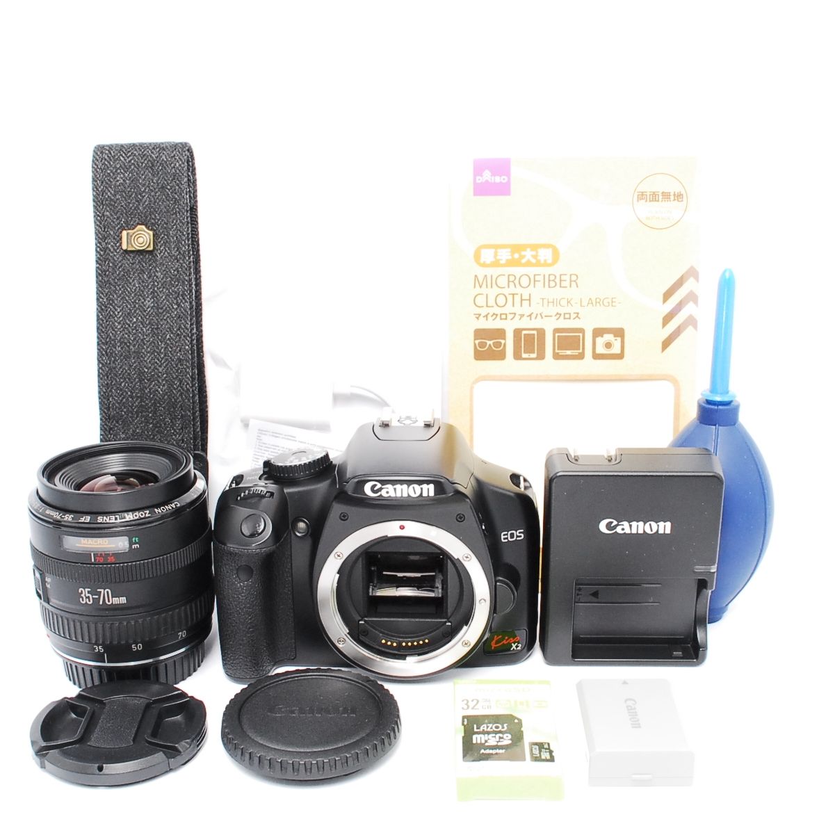 Canon Kiss X2 一眼レフカメラ 初心者セット すぐ使える付属品付き