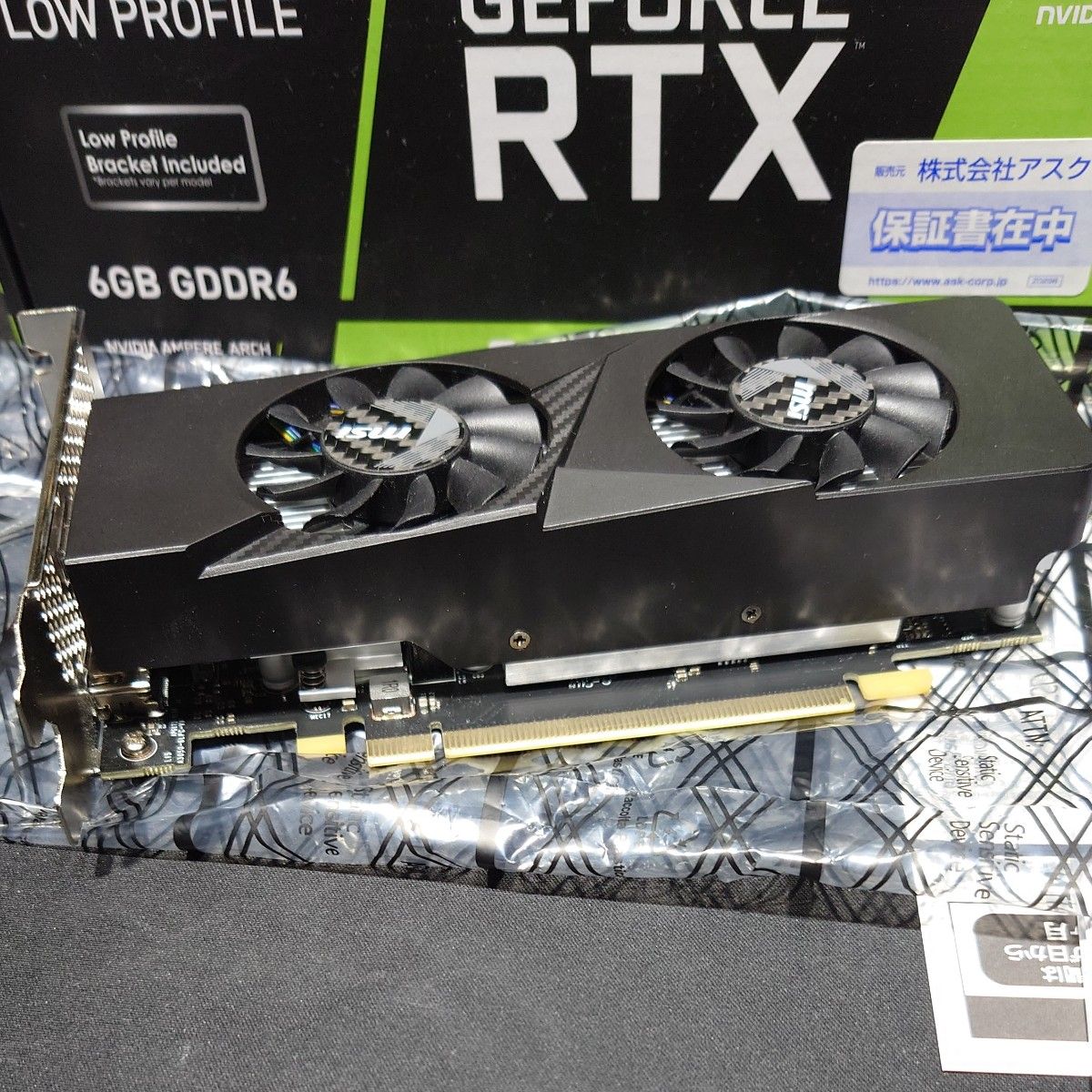 MSI GeForce RTX 3050 LP 6G OC グラフィックボード ロープロファイル