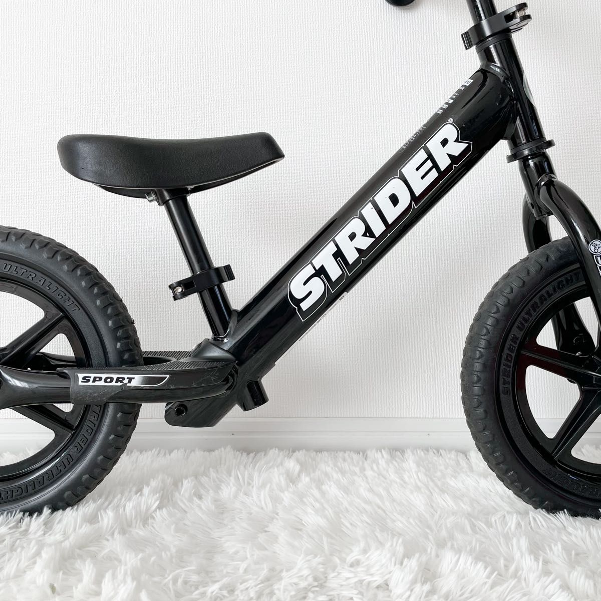 美品】ストライダー スポーツ 12インチ ブラック STRIDER バイク 付属