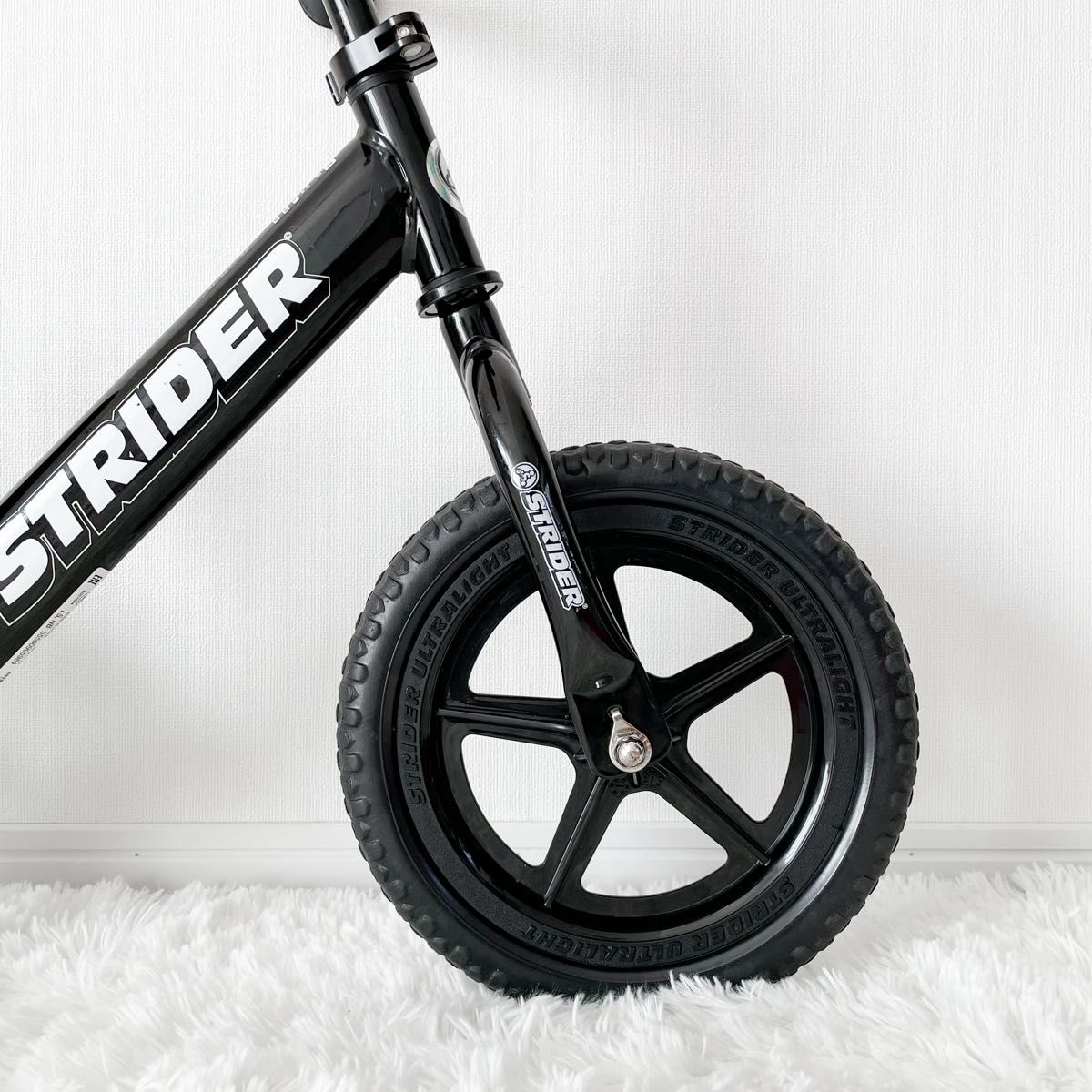 美品】ストライダー スポーツ 12インチ ブラック STRIDER バイク 付属