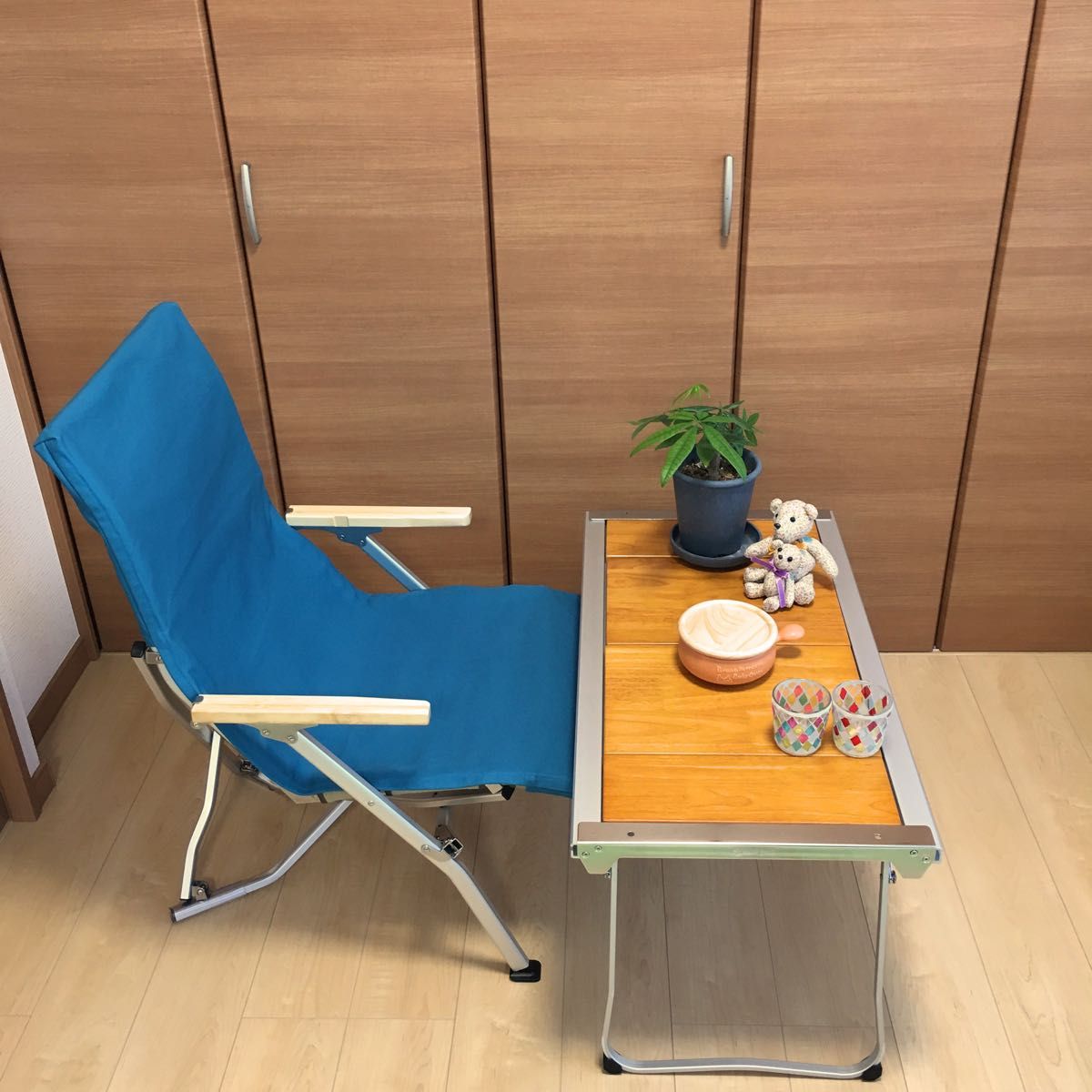 ターコイズ ポケットつき 厚手8号帆布 シートカバー ローチェア30