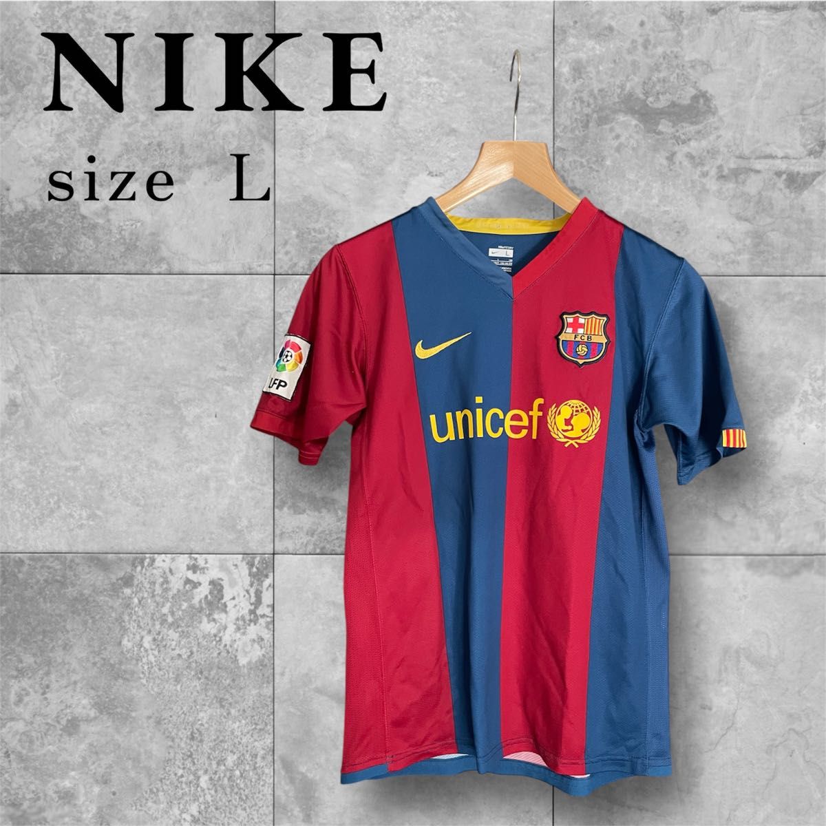 NIKE FCバルセロナ 07/08 ホーム ユニフォーム L エトー ナイキ