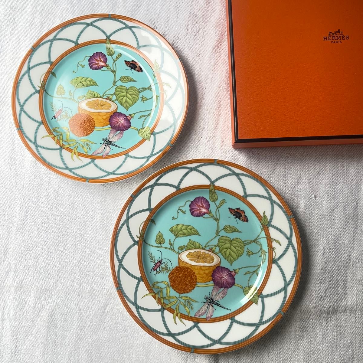 廃盤品未使用 エルメス シエスタアイランド 22 5cm プレートペア 2枚