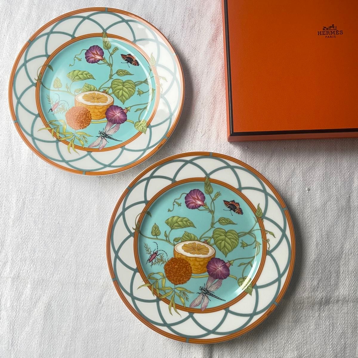 廃盤品未使用 エルメス シエスタアイランド 22 5cm プレートペア 2枚