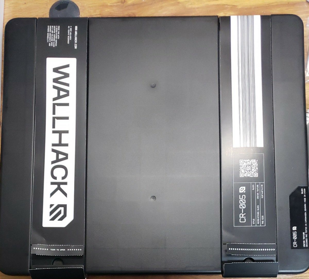 WALLHACK CR-005 ガラスマウスパッド コントロール ブラック 44×51cm e