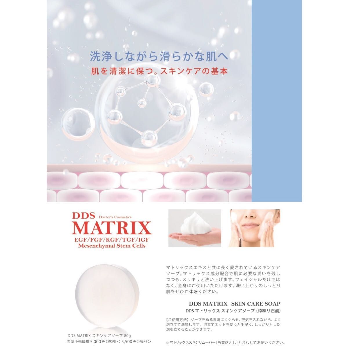 DDS マトリックス スキンケア ソープ 2個セット 幹細胞 全身石鹸 無
