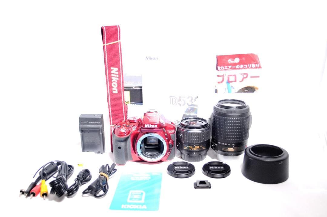 ニコン Nikon D5300 美品 ショット数少 手振れ補正付ダブルレンズ