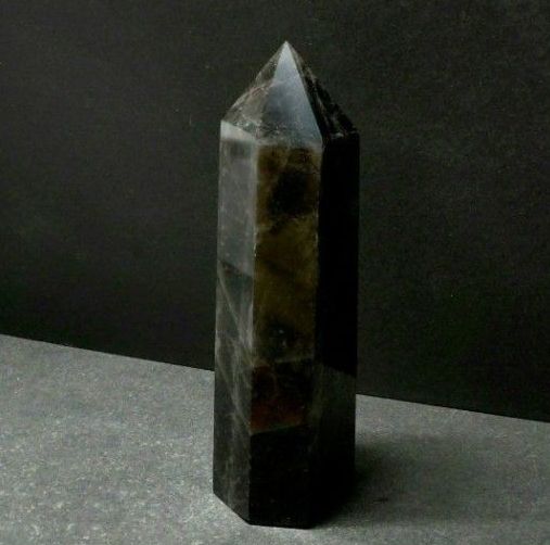 割引特価】 スーパーファントム 純天然モリオン 黒水晶 六角柱 タワー