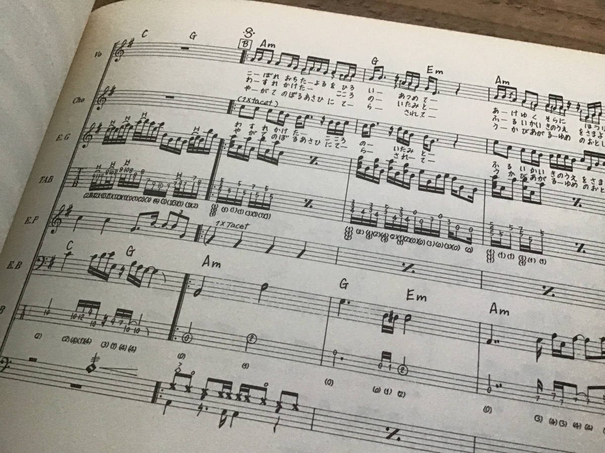 ☆絶版/未使用新古品/楽譜/柳ジョージ/E/タブ譜/バンドスコア ☆絶版