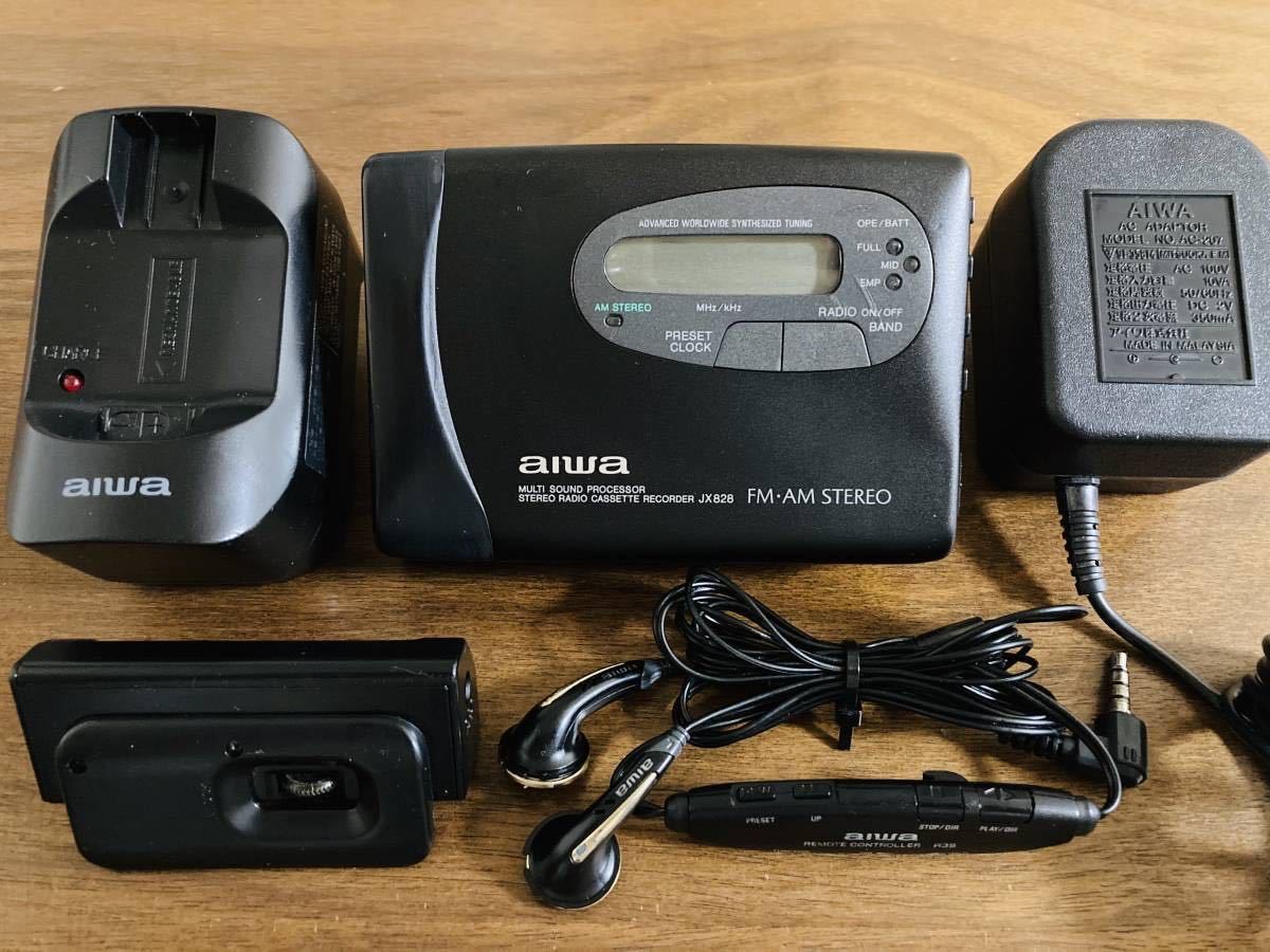 Yahoo!オークション - 【通電確認済】Aiwa HS-JX828 ポータブル ステレ